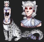 Rating: s
ID: 5058191
Date: 2024-09-18 08:53:09 -0400
Status: active
Score: 4
4_ears absurd_res apron belly big_breasts breasts choker clothed clothing felid felid_taur female fur hi_res jewelry kjarel_dereol long_tail mammal mammal_taur mary_windswift multi_ear necklace pantherine pantherine_taur red_eyes ribbons snow_leopard snow_leopard_taur solo tail taur post #5058191