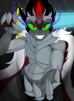 anthro anthrofied armor black_hair cape clothing crown digital_media_(artwork) equine eye_mist fangs friendship_is_magic gauntlets gloves grin hair hi_res horn jrvanesbroek king_sombra_(mlp) looking_at_viewer male mammal melee_weapon my_little_pony red_eyes smile solo sword unicorn weapon
Rating: Safe
Score: 2
User: 2DUK
Date: June 19, 2018 anthro anthrofied armor black_hair cape clothing crown digital_media_(artwork) equine eye_mist fangs friendship_is_magic gauntlets gloves grin hair hi_res horn jrvanesbroek king_sombra_(mlp) looking_at_viewer male mammal melee_weapon my_little_pony red_eyes smile solo sword unicorn weapon
Rating: Safe
Score: 2
User: 2DUK
Date: June 19, 2018