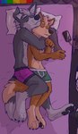 Rating: s
ID: 4309208
Date: 2023-09-23 15:22:44 -0400
Status: active
Score: 252
4_toes anthro bactover barefoot bed big_feet boxer_briefs briefs brown_body brown_fur canid canine canis claws clothing cuddling discarded_clothing duo electronics feet flag_on_wall fox fox_mccloud fur furgonomic_underwear furgonomics furniture green_clothing green_underwear grey_body grey_fur hi_res lgbt_pride male male/male mammal nintendo pawpads paws phone pillow pride_color_flag pride_colors purple_clothing purple_underwear rainbow_pride_colors shirtless six-stripe_rainbow_pride_colors size_difference star_fox tail toe_claws toes underwear wolf wolf_o'donnell post #4309208