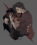 Rating: s
ID: 4857257
Date: 2024-06-16 12:36:13 -0400
Status: active
Score: 40
2022 bandage bandaged_arm black_mane brown_body brown_fur claws clothing crossover dark_theme disney duo felid feral fur glowing glowing_eyes goodtimeswithscar green_eyes grey_background hermitcraft hug human humor lion looking_at_viewer luminous_slime male mammal mane pantherine pun scar scar_(the_lion_king) shirt simple_background smile smirk the_lion_king topwear visual_pun whiskers post #4857257