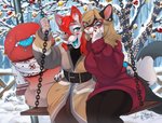 Rating: s
ID: 2552274
Date: 2020-12-31 11:14:00 -0500
Status: active
Score: 34
ahya_(legend_of_ahya) anthro belt blep blue_eyes canid canine canis clothing domestic_cat duo ear_piercing eyewear felid feline felis female fur glasses hair happy heterochromia hi_res inner_ear_fluff jacket legend_of_ahya lights mammal ornament piercing plant red_body red_fur red_hair ruo scarf smile snow sweater swing tail tail_mouth taylor_renee_wolford_(darkflamewolf) tongue tongue_out topwear tree tuft unusual_anatomy unusual_tail whispering wide_hips winter wolf yellow_eyes zilya-lya post #2552274