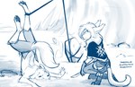 Rating: s
ID: 2689211
Date: 2021-04-08 20:44:01 -0400
Status: active
Score: 98
2021 adobe_photoshop_(artwork) annoyed anthro barefoot basitin blue_and_white canid canine canis clothed clothing conditional_dnp crouching dangling digital_media_(artwork) digitigrade duo eye_contact feet female female_snow_basitin feral fluffy fluffy_tail foot_wraps gesture gloves handwear hi_res holding_object holding_weapon keidran knife lagomorph legs_up leporid looking_at_another male male/female mammal monochrome one_eye_closed outside pawpads rabbit silly_face sketch smile snare_trap snow tail tom_fischbach tongue tongue_out topless topless_male trap_(contrivance) trapped twokinds upside_down waving weapon winter wolf wolfie_(twokinds) wraps post #2689211