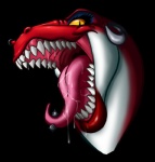 Rating: s
ID: 129799
Date: 2011-04-15 13:29:46 -0400
Status: active
Score: 29
alpha_channel artist_collaboration bald bodily_fluids crovirus deinonychus dinosaur dromaeosaurid ear_piercing female jurassic_beauties lipstick looking_at_viewer makeup piercing prehistoric_species rape_face red_lipstick reptile saliva scalie simple_background solo teeth theropod thorne_(jurassic_beauties) tongue transparent_background yellow_eyes post #129799