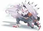 Rating: s
ID: 5357988
Date: 2025-02-07 18:29:13 -0500
Status: active
Score: 95
2025 3_toes 4_fingers anthro armor bandai_namco black_nose bottomwear canid canid_demon canine clothed clothed_anthro clothed_female clothing cosplay crossover crossover_cosplay demon denim denim_bottomwear denim_clothing digimon digimon_(species) edtropolis feet female fingerless_armwear fingers fur grey_hair hair hellhound helluva_boss hi_res hindpaw humanoid_hands jeans kneeling loona_(helluva_boss) mammal mythological_canine mythological_creature mythology on_one_knee pants pauldron paws red_sclera solo toes torn_bottomwear torn_clothing torn_jeans torn_pants weregarurumon white_body white_eyes white_fur post #5357988