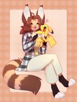 Rating: s
ID: 5647751
Date: 2025-06-17 01:39:44 -0400
Status: active
Score: 6
absurd_res anthro barefoot bloominglynx brown_body brown_fur brown_hair clothed clothing crossed_legs eyes_closed fangs feet female fur hair hi_res holding_object holding_plushie long_hair open_mouth open_smile plushie pokemon_plushie simple_background smile solo species_request tan_body tan_fur teeth post #5647751