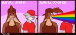 Rating: s
ID: 5053071
Date: 2024-09-15 20:29:44 -0400
Status: active
Score: 9
2023 ambiguous_gender ambiguous_species anarcho-bunnyist anthro backwards_baseball_cap backwards_hat baseball_cap brown_clothing brown_shirt brown_tank_top brown_topwear canid canine canis cellphone clothing drugs duo electronics hat headgear headwear hi_res holding_object holding_phone iggys_the_bunnytaur lagomorph lagomorph_taur leporid leporid_taur lgbt_pride lgbt_pride_month looking_at_object looking_at_phone male mammal mammal_taur marijuana marijuana_blunt nonbinary_(lore) phone pride_colors rabbit rabbit_taur rainbow_pride_colors red_clothing red_hat red_headwear red_shirt red_topwear shirt six-stripe_rainbow_pride_colors t-shirt tank_top taur technicolor_yawn topwear vomiting post #5053071