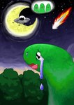 Rating: s
ID: 5639195
Date: 2025-06-13 08:14:22 -0400
Status: pending
Score: 6
ambiguous_gender blue_sky bodily_fluids cloud comet crescent_moon crying dinosaur fangs feral fire flying_saucer green_body group hi_res leaf left_out mimill3 moon night plant prehistoric_species reptile sad scalie silhouette sky smile snot star tears teeth tree ufo wavy_mouth post #5639195