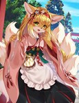 Rating: s
ID: 4514556
Date: 2024-01-04 16:30:20 -0500
Status: active
Score: 40
alternate_species alternative_fashion anthro arknights asian_clothing asian_mythology branch canid canine clothed clothing cloud east_asian_clothing east_asian_mythology female forest forest_background fox furrification happy headdress hypergryph j-fashion japanese_clothing japanese_mythology lolita_(fashion) mammal multi_tail mythology nature nature_background open_mouth outside plant purse ruri_tsubame sky smile smiling_at_viewer solo studio_montagne suzuran_(arknights) tail torii torii_gate tree wa_lolita post #4514556