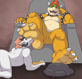 Rating: s
ID: 5674608
Date: 2025-06-29 01:43:26 -0400
Status: pending
Score: 12
2025 3_toes 4_fingers absurd_res anthro arm_support armband belly bowser bracelet cel_shading chair claws collar dragon duo feet fingers foot_fetish foot_focus foot_lick foot_play furniture hi_res horn jewelry kiwifizz kneeling koopa leaning_on_elbow licking looking_down looking_down_at_partner looking_up low-angle_view male male/male mario_bros muscular mythological_creature mythological_scalie mythology nintendo nude open_mouth overweight overweight_male raised_leg red_eyes rock scalie shaded sharp_teeth simple_background smile soles spiked_armband spiked_bracelet spiked_collar spikes submissive submissive_male teeth throne toe_claws toes tongue tongue_out white_body yellow_body post #5674608