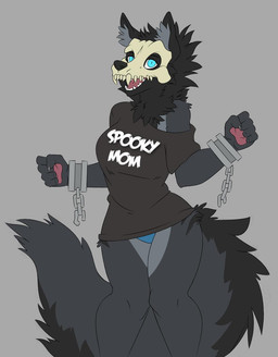 Rating: s
ID: 2002166
Date: 2019-09-23 19:02:45 -0400
Status: active
Score: 202
abyssal_wolf anthro black_body black_fur blue_eyes bone canid chain clothing compression_artifacts cuff_(restraint) english_text esther_(rinkai) female fur hi_res looking_at_viewer mammal mane mask panties restraints rinkai shackles shirt skull solo text text_on_clothing text_on_shirt text_on_topwear topwear undead underwear post #2002166