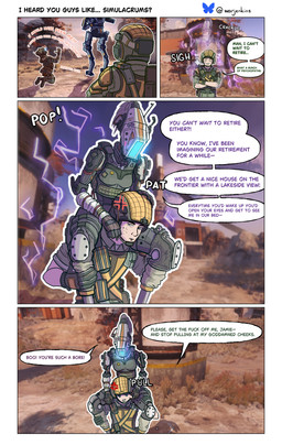 Rating: s
ID: 5769487
Date: 2025-08-10 12:46:53 -0400
Status: active
Score: 15
2025 absurd_res angry armor bra carrying_another clothed clothing comic cross-popping_vein crossed_arms dialogue digital_media_(artwork) duo elbow_pads electronic_arts english_text female front_view fully_clothed gloves group handwear headgear headpat headwear helmet hi_res holding_partner human humanoid jewelry knee_pads kneeling looking_at_another looking_at_partner machine male male/female mammal mecha military military_uniform necklace onomatopoeia outside piggyback pilot_(titanfall) profanity rear_view respawn_entertainment robot robot_humanoid sighing sound_effects speech_bubble standing text three-quarter_view titanfall topwear trio underwear uniform vest warjenkins post #5769487