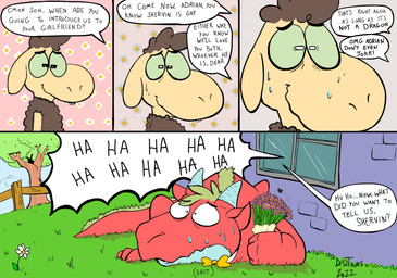 Rating: s
ID: 5673119
Date: 2025-06-28 10:45:38 -0400
Status: active
Score: 13
2022 anthro artist_name bodily_fluids bouquet bovid bow_tie brown_body caprine close-up comic dated daztoons dialogue dragon duo english_text fence flower flower_bouquet four_frame_image hi_res holding_flower holding_object horn jago_(daztoons) laugh male mammal mane mythological_creature mythological_scalie mythology nervous nervous_smile nervous_sweat offscreen_character on_ground outside plant profanity red_body scalie sheep shervin_(daztoons) sky sweat text tree window post #5673119