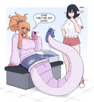 Rating: s
ID: 4176132
Date: 2023-07-17 10:06:40 -0400
Status: active
Score: 32
apode black_hair bottomwear breasts cellphone clothed clothing draconcopode duo electronics elf female fiffer footwear hair hi_res holding_cellphone holding_object holding_phone humanoid lamia legless phone reptile scalie serpentine shirt shoes shorts skirt slippers snake split_form topwear post #4176132