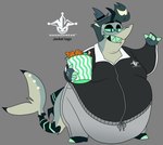 Rating: s
ID: 4964345
Date: 2024-08-04 20:52:11 -0400
Status: active
Score: 8
4_fingers absurd_res bottomwear chazwick_thurman clothing demon english_text fingers fish footwear gesture green_body green_hair green_skin hair hand_gesture hat headgear headwear helluva_boss hi_res horn humanoid jacket keno9988 male marine missing_tooth morbidly_obese morbidly_obese_male obese obese_male overweight overweight_male pants shaka_sign shark shoes solo spiral spiral_eyes sweatpants tail text thick_tail topwear post #4964345