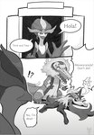 Rating: s
ID: 5157240
Date: 2024-11-02 21:33:04 -0400
Status: active
Score: 97
2_panel_comic absurd_res ambiguous_gender anthro beak biped bodily_fluids death dialogue drooling english_text exclamation_point eyes_closed feathers feral fur generation_9_pokemon gesture glowing glowing_eyes group halloween hi_res holidays hollow_eyes humor interrobang lying male_(lore) meowscarada monochrome nintendo on_back on_ground on_hind_legs open_mouth open_smile pokemon pokemon_(species) quadruped quaquaval saliva shadow short_tail skeledirge smile speech_bubble tail tears tenebscuro text waving post #5157240
