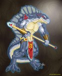 Rating: s
ID: 46710
Date: 2009-10-14 09:59:11 -0400
Status: active
Score: 10
3_toes 5_fingers anthro arm_guards barefoot biceps biped bottomwear claws clothed clothing deity digitigrade dimetrodon fangs feet fingers green_eyes grey_body grey_scales hi_res holding_object holding_weapon kaa_bakensobek loincloth male muscular muscular_anthro muscular_male pecs pelycosaur prehistoric_species scales scalie sharp_teeth solo sphenacodontid staff standing synapsid tail tattoo teeth toe_claws toes topless weapon post #46710
