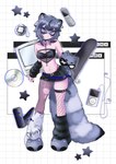 Rating: s
ID: 5298176
Date: 2025-01-10 02:41:05 -0500
Status: active
Score: 37
2000s_theme absurd_res alternative_fashion animal_humanoid apple_inc. arm_warmers armwear bandeau belt beverage_can big_tail blue_eyes blue_hair bottomwear breasts cellphone ciirilla clothing collar compact_disc digital_media_(artwork) electronics facial_markings female female_humanoid fishnet_clothing fishnet_legwear flip_phone fluffy fluffy_tail footwear geometric_background grid_background hair head_markings hi_res holding_object holding_plushie hotpants humanoid ipod leg_warmers legwear light_body light_skin mammal mammal_humanoid markings mask_(marking) midriff multiple_belts navel pattern_background phone plushie portable_music_player procyonid procyonid_humanoid raccoon_humanoid shoes shorts simple_background slippers small_breasts snuffy solo spiked_collar spikes stockings tail tamagotchi television topwear torn_clothing torn_legwear torn_stockings vtuber post #5298176