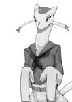 Rating: s
ID: 5276274
Date: 2024-12-30 16:08:04 -0500
Status: active
Score: 23
anthro biped bottomless cheek_tuft clothed clothing facial_tuft female front_view generation_5_pokemon hi_res looking_at_viewer mienshao monochrome mouth_closed my700 navel nintendo pokemon pokemon_(species) pupils school_uniform simple_background solo tail tuft uniform white_background post #5276274