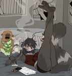 Rating: s
ID: 5447936
Date: 2025-03-21 17:55:37 -0400
Status: active
Score: 165
4_toes anthro ashtray barefoot bed bib black_nails bracelet capybara carrot caviid chappell_roan choker cigarette claws colored_nails crackers_in_bed_pose feet female food fur furniture generation_9_pokemon grey_body grey_fur hi_res jewelry lagomorph leporid looking_at_viewer mammal nails necklace nintendo open_mouth pawpads paws plant plantigrade plushie pokemon pokemon_(species) poster procyonid rabbit racc_(raccoattack) raccoattack raccoon ribbons rodent smoke soles solo spiked_bracelet spikes spotify sprigatito thousand_yard_stare toe_claws toes vegetable post #5447936