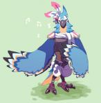 Rating: s
ID: 1378085
Date: 2017-11-13 06:03:57 -0500
Status: active
Score: 97
2017 3_toes accessory anklet anthro armor avian avian_feet beak belt biped bird black_beak black_body black_claws black_feathers black_wings blue_body blue_feathers blue_tail blue_wings bottomwear breastplate breath_of_the_wild chest_tuft claws clothing countershade_tail countershade_torso countershading digital_drawing_(artwork) digital_media_(artwork) eye_markings eyelashes eyeshadow fanny_pack feather_tuft feathered_crest feathered_wings feathers feet femboy flower flower_in_hair footwear front_view full-length_portrait green_background grey_body grey_skin ground-lion hair hair_accessory half-closed_eyes head_crest head_tuft jewelry kass_(tloz) leather leather_armor looking_down loose_feather makeup male map markings midriff multicolored_body multicolored_feathers multicolored_wings musical_note musical_symbol narrowed_eyes neck_tuft nintendo pants pauldron plant portrait rito scarf shadow simple_background singing smile solo standing symbol tail tail_feathers talons the_legend_of_zelda toe_claws toeless_footwear toes tuft two_tone_tail white_body white_bottomwear white_clothing white_feathers white_wings winged_arms wings yellow_body yellow_countershading yellow_feathers yellow_tail yellow_wings post #1378085