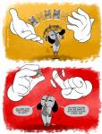 Rating: s
ID: 1572090
Date: 2018-06-13 09:52:08 -0400
Status: active
Score: 56
animate_inanimate anthro big_hands bodily_fluids canid clothing comic console crazy_hand digital_media_(artwork) english_text eyelashes female gloves group handwear hi_res joaoppereiraus jumping mammal master_hand nintendo nintendo_switch short_stack size_difference slightly_chubby super_smash_bros. sweat switch_dog switchy_(joaoppereiraus) tap text thick_thighs post #1572090