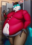 Rating: s
ID: 5368374
Date: 2025-02-12 14:04:24 -0500
Status: active
Score: 17
anthro artist_name azsola belly_overhang belt black_belt black_eyebrows black_hair blue_body blue_fur canid canine clothing dresser ear_tuft eyebrows facial_tuft fox fur furniture green_pupils hair hi_res holding_object holding_tie inside male mammal mirror moobs multicolored_body multicolored_fur multicolored_necktie multicolored_tail navel necktie obese obese_anthro obese_male open_belt overweight overweight_anthro overweight_male pawpads pink_pawpads pupils red_collared_shirt shadow solo tail tail_tuft text tuft wardrobe wardrobe_malfunction white_body white_fur post #5368374