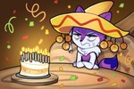Rating: s
ID: 5549977
Date: 2025-05-05 02:08:45 -0400
Status: pending
Score: 6
3:2 ambiguous_gender angry_eyebrows anthro birthday birthday_cake birthday_candle blue_eyes blue_tail_tip bodily_fluids braixen cake candle canid canine chair clothing confetti crossed_arms dessert detailed dipstick_tail ears_through_headwear eye_bags fennec_fox food fox frown fur furniture generation_6_pokemon grumpy hat headgear headwear kaylemeart lit_candle mammal markings neck_tuft nino_(nin10dope) nintendo plate pokemon pokemon_(species) purple_body purple_fur shaded shaded_line_art shiny_pokemon simple_background sitting_at_table solo sombrero streamers sweat sweatdrop table tail tail_markings true_fox tuft white_body white_fur wood wood_chair wood_furniture wood_table post #5549977