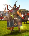 Rating: s
ID: 4623884
Date: 2024-02-26 12:36:54 -0500
Status: active
Score: 13
2024 5_fingers absurd_res anthro arbalist armor army black_nose canid canine clothed clothing crossbow english_text equid equine feral feral_armor fingers fox fur furgonomics gesture gim_inpyeong group hand_gesture headgear helmet hi_res holding_object holding_ranged_weapon holding_weapon horse horse_armor horseback horseback_riding humanoid_hands korean lamellar_armor lens_flare male mammal melee_weapon mount multicolored_body multicolored_fur ohs688 orange_body orange_fur outside pointing ranged_weapon riding sword teeth text tongue two_tone_body two_tone_fur weapon white_body white_fur post #4623884