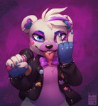 Rating: s
ID: 5651528
Date: 2025-06-18 16:41:59 -0400
Status: active
Score: 4
4_fingers ambiguous_gender anthro bear black_clothing black_jacket black_nose black_topwear blue_claws blue_clothing blue_eyebrows blue_eyes blue_gloves blue_handwear bow_tie buckteeth claws clothed clothing countershading devil_horns_(gesture) digital_drawing_(artwork) digital_media_(artwork) ear_piercing electronics eyebrows eyelashes fingerless_gloves fingers five_nights_at_freddy's five_nights_at_freddy's:_security_breach front_view fur gesture gloves hair hand_gesture handwear helpy_(fnaf) hi_res holding_microphone holding_object jacket looking_at_viewer male_(lore) mammal microphone open_clothing open_jacket open_topwear piercing pink_body pink_countershading pink_fur pixelflare purple_background scottgames shaded short_hair simple_background solo steel_wool_studios teeth tongue tongue_out topwear watermark white_body white_fur post #5651528