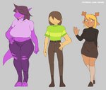 Rating: s
ID: 4540324
Date: 2024-01-16 21:53:42 -0500
Status: active
Score: 168
2024 anthro breasts conditional_dnp curvy_figure deer deltarune female group hi_res human kris_(deltarune) male male/female mammal model_sheet monster noelle_holiday purple_body scalie susie_(deltarune) svarz trio undertale_(series) voluptuous post #4540324