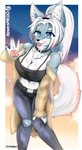 Rating: s
ID: 4187622
Date: 2023-07-23 03:51:26 -0400
Status: active
Score: 25
5_fingers abs accessory alternative_fashion anthro belt big_breasts black_belt black_clothing black_collar black_hair_accessory black_hairband black_nose black_shirt black_tank_top black_topwear blue_eyes bottomwear breasts canid canine canis chest_tuft claws cleavage clothed clothing collar denim denim_bottomwear denim_clothing digital_media_(artwork) eyebrows facial_tuft fangs female female_anthro fingers fur grey_body grey_fur gyaru hair hair_accessory hi_res idrakon inner_ear_fluff j-fashion jeans kemono long_hair looking_at_viewer mammal midriff okami_bark pants pawpads pink_pawpads pink_tongue shirt smile solo standing tail tank_top teeth tongue tongue_out topwear torn_bottomwear torn_clothing torn_pants tuft white_body white_fur white_hair wolf y2k_(fashion) post #4187622