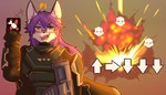 Rating: s
ID: 5387993
Date: 2025-02-21 11:47:32 -0500
Status: active
Score: 37
armor canid canine canis chinya explosion eyewear female gameplay_mechanics gesture glasses gun hair helldivers hi_res killing mammal purple_hair ranged_weapon salute solo weapon wolf post #5387993