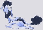 Rating: s
ID: 5378634
Date: 2025-02-17 01:14:42 -0500
Status: active
Score: 16
anthro black_bra black_clothing black_hair black_underwear bra breasts canid canine canis cleavage clothed clothing curly_hair digital_media_(artwork) domestic_dog female hair half-closed_eyes hi_res looking_at_viewer mammal medium_breasts midriff narrowed_eyes pose rogdona short_hair simple_background sitting slim solo thick_thighs underwear white_background white_body yokozuwari post #5378634