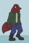 Rating: s
ID: 2159907
Date: 2020-02-24 05:25:51 -0500
Status: active
Score: 5
2020 2:3 alien anthro belt biped boots bottomwear canid canine clothing denim denim_bottomwear denim_clothing digital_media_(artwork) digitigrade fluffy fluffy_tail footwear full-length_portrait hi_res jacket jeans kitol lagotrope long_ears male mammal neumono pants portrait shirt shoes simple_background solo standing tail tired topwear post #2159907