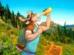Rating: s
ID: 1857421
Date: 2019-04-28 18:38:44 -0400
Status: active
Score: 37
2019 4:3 5_fingers anthro antlers backpack belt blitzthedurr bottle bottomwear chewycuticle clothed clothing container deer digital_media_(artwork) drinking eyewear fingers fully_clothed glasses hat headgear headwear horn male mammal open_mouth pants shaded shirt solo tank_top topwear underwear water water_bottle post #1857421