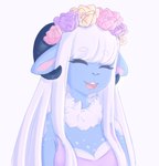 Rating: s
ID: 5568372
Date: 2025-05-13 00:25:11 -0400
Status: pending
Score: 3
2020 2_horns anthro azura_(fluffymaiden) blue_body blue_fur blue_horn bovid breasts bust_portrait caprine circle_eyebrows cleavage clothed clothed_anthro clothed_female clothing colored curved_horn digital_drawing_(artwork) digital_media_(artwork) domestic_sheep english_description eyebrow_through_hair eyebrows eyelashes eyes_closed female female_anthro flower flower_crown fluffymaiden fur hair happy hi_res horn light lighting long_hair mammal open_mouth open_smile pink_inner_ear pink_tongue plant portrait purple_clothing purple_shirt purple_tank_top purple_topwear shaded sheep shirt simple_background smile solo tank_top teeth tongue topwear translucent translucent_hair white_background white_body white_eyebrows white_fur white_hair post #5568372