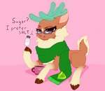 Rating: s
ID: 4065725
Date: 2023-05-21 22:34:17 -0400
Status: active
Score: 7
2021 antlers astralblues beverage blue_antlers brown_body brown_fur cashmere_(tfh) clothed clothed_feral clothing cloven_hooves coat coffee coffee_mug countershading deer dialogue digital_drawing_(artwork) digital_media_(artwork) english_text eyelashes eyewear facial_markings female feral fluffy fluffy_chest food fur glasses green_scarf head_markings hi_res hooves horn leg_markings looking_at_viewer lying mammal markings multicolored_body multicolored_fur new_world_deer on_front open_mouth pink_background quadruped reindeer salt salt_shaker scarf scut_tail short_tail simple_background socks_(marking) solo star_(marking) tail tan_body tan_fur text them's_fightin'_herds topwear translucent_antlers two_tone_body two_tone_fur post #4065725