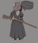 Rating: s
ID: 5655212
Date: 2025-06-20 08:44:38 -0400
Status: active
Score: 14
2025 ambiguous_gender anthro barefoot bat black_clothing black_dress clothing dated dress fangs feet flintlock grey_background gun h0lycr0w hair holding_gun holding_object holding_ranged_weapon holding_rifle holding_weapon leaf-nosed_bat mammal messy_hair microbat ranged_weapon rifle signature simple_background solo speech_bubble teeth vampire_bat weapon yangochiropteran post #5655212