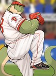 Rating: s
ID: 4706797
Date: 2024-04-07 20:12:14 -0400
Status: active
Score: 28
absurd_res anthro baseball_glove baseball_uniform biped bottomwear clothed clothing countershade_face countershade_tail countershading darknaigart dinosaur footwear furgonomics green_body hat headgear headwear hi_res jace_(darknaig) male muscular muscular_anthro muscular_male pants prehistoric_species reptile scalie shirt shoes solo sportswear tail theropod topwear tyrannosaurid tyrannosauroid tyrannosaurus tyrannosaurus_rex uniform post #4706797