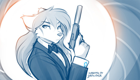 Rating: s
ID: 5670925
Date: 2025-06-27 12:02:36 -0400
Status: active
Score: 25
2025 5_fingers 7:4 adobe_photoshop_(artwork) anthro black_tie_(suit) blue_and_white bow_tie canid canine canis claws clothed clothed_anthro clothing collared_shirt conditional_dnp digital_media_(artwork) dress_shirt english_text eyebrow_through_hair eyebrows finger_claws fingers front_view fur gun hair handgun hi_res holding_gun holding_handgun holding_object holding_pistol holding_ranged_weapon holding_weapon james_bond_(series) keidran long_hair looking_back male mammal monochrome natani necktie pistol ranged_weapon shirt silencer simple_background sketch solo suit suppressed_weapon text tom_fischbach topwear trans_(lore) trans_man_(lore) translucent translucent_hair trigger_discipline twokinds walther_ppk weapon wolf post #5670925