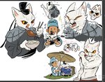 Rating: s
ID: 4147661
Date: 2023-07-03 08:02:12 -0400
Status: active
Score: 21
anthro asian_clothing chen_shi_(white_cat_legend) chinese_clothing chinese_text clothed clothing cough domestic_cat east_asian_clothing eating felid feline felis fur human li_bing_(white_cat_legend) male mammal mmmmaus text topless topless_anthro topless_male white_body white_cat_legend white_fur yellow_sclera post #4147661