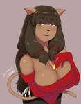 Rating: s
ID: 4343558
Date: 2023-10-10 01:03:51 -0400
Status: active
Score: 35
ankama anthro armwear big_breasts blush breasts brown_body brown_fur brown_hair cleavage clothed clothing dofus domestic_cat dress ecaflip elbow_gloves felid feline felis female fur gloves hair handwear looking_at_viewer mammal miranda_(wakfu) red_eyes simple_background solo tail tsukudani_(coke-buta) wakfu post #4343558