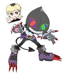 Rating: s
ID: 5462244
Date: 2025-03-28 17:04:25 -0400
Status: active
Score: 5
anthro bandai_namco black_body black_fur blonde_hair claws clothing digimon digimon_survive dracmon_(survive) duo eyes_on_hands footwear fur grin hair human kaito_shinonome kuso_800t male mammal mask shoes smile spade_tail tail post #5462244