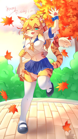 Rating: s
ID: 5767521
Date: 2025-08-09 15:50:52 -0400
Status: active
Score: 31
2023 absurd_res anthro autumn blonde_hair bottomwear breasts clothed clothing cygames falling_leaves felid female flats_(shoes) footwear fur gesture green_eyes hair hi_res kemono lalamedli leaf legwear mammal maple_leaf mia_(world_flipper) midriff on_one_leg one_eye_closed open_mouth outside pantherine plant running school_uniform shirt shoes shrub skin_fang skirt socks solo standing striped_body striped_fur striped_hair stripes thigh_highs thigh_socks tiger topwear tree uniform waving world_flipper yellow_body yellow_fur post #5767521