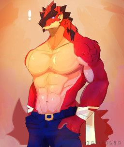 Rating: s
ID: 5767145
Date: 2025-08-09 12:50:38 -0400
Status: active
Score: 19
abs anthro artist_logo barazoku belt bottomwear capcom clothed clothing digital_media_(artwork) exclamation_point flying_wyvern front_view hand_in_pocket hi_res logo looking_around male megadolix monster_hunter muscular muscular_anthro muscular_male navel pants pecs pockets portrait rath_wyvern rathalos red_body red_scales scales solo tan_body three-quarter_portrait topless topless_anthro topless_male wraps wrist_wraps post #5767145