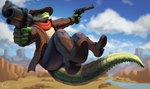 Rating: s
ID: 5069769
Date: 2024-09-23 17:18:51 -0400
Status: active
Score: 25
absurd_res aiming_weapon alligator alligatorid anthro big_tail boots butte_(landscape) cactus clothed clothed_anthro clothing cloud coat cowboy crocodilian day desert detailed_background fangs footwear fully_clothed fuzziness gun handgun hat headgear headwear hi_res humanoid_hands kerchief male mesa_(landscape) midair neckerchief neckwear plant ranged_weapon reptile revolver river scalie shirt shoes smoking_gun solo spiked_tail spikes spikes_(anatomy) tail teeth topwear underbite vertical_slit_pupils water weapon white_clothing white_shirt white_topwear post #5069769