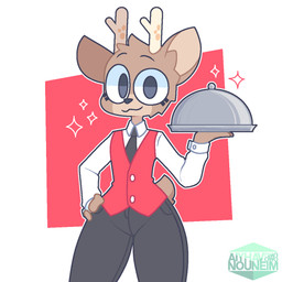 Rating: s
ID: 5671661
Date: 2025-06-27 17:06:30 -0400
Status: active
Score: 9
1:1 2024 aiyhav_nouneim anthro antlers artist_logo artist_name black_bottomwear black_clothing black_necktie black_nose black_pants bottomwear brown_body brown_fur chest_tuft clothing countershading deer fur fur_markings grey_eyes hand_on_hip holding_object holding_tray horn logo looking_at_viewer male mammal markings multicolored_body multicolored_fur necktie oakley_(aiyhav_nouneim) pants red_background red_clothing red_topwear red_vest short_tail simple_background smile solo sparkles standing tail tan_body tan_fur text topwear tuft two_tone_body two_tone_fur vest waiter waiter_suit waiter_tray white_background white_dress_shirt post #5671661