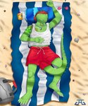 Rating: s
ID: 5382322
Date: 2025-02-18 18:45:45 -0500
Status: active
Score: 2
2023 5:6 absurd_res anthro beach beach_towel claws clothing dewlap_(anatomy) duffel_bag eyewear flower glasses guana hi_res iguana iguanid jewelry kazuo_ichigama kerchief lizard male necklace plant reptile rose_(flower) sand scales scalie shell shirt solo sub-tympanic_shield sunglasses sunscreen swimming_trunks swimwear tail tank_top tattoo toe_claws topwear towel vines yin_yang post #5382322