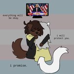 Rating: s
ID: 5164781
Date: 2024-11-06 17:06:53 -0500
Status: active
Score: 94
1:1 anthro ashblondekittyy brown_hair canid canine canis comforting comforting_another domestic_cat domestic_dog donald_trump duo ear_piercing electronics english_text eyes_closed felid feline felis female flag flag_background fur grey_hair hair hopeful hug hugging_another lgbt_pride long_hair long_sleeve_shirt male mammal photography_(artwork) piercing politics pride_color_background pride_colors real_world reassuring rex_(ashblondekittyy) short_hair simple_background television text trans_(lore) trans_man_(lore) trans_woman_(lore) transgender_pride_colors yuna_(ashblondekitty) post #5164781