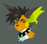 Rating: s
ID: 5661995
Date: 2025-06-23 04:31:27 -0400
Status: active
Score: 5
anthro black_collar black_hair black_nose collar fur green_inner_ear_fluff grey_background hair hi_res inner_ear_fluff looking_at_viewer male male_anthro messy_hair narrowed_eyes notched_ear orange_body orange_fur princelykaden pupils red_eyes short_hair simple_background solo spiked_collar spikes teeth tuft white_body white_fur white_pupils post #5661995